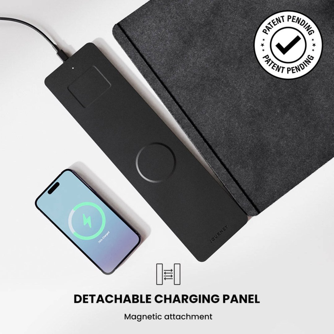Journey ALTI Wireless Charging Desk Mat Black JWCDMBK