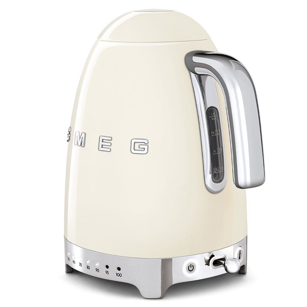 Smeg Retro Style Aesthetic Electric Kettle Cream KLF04CRAU