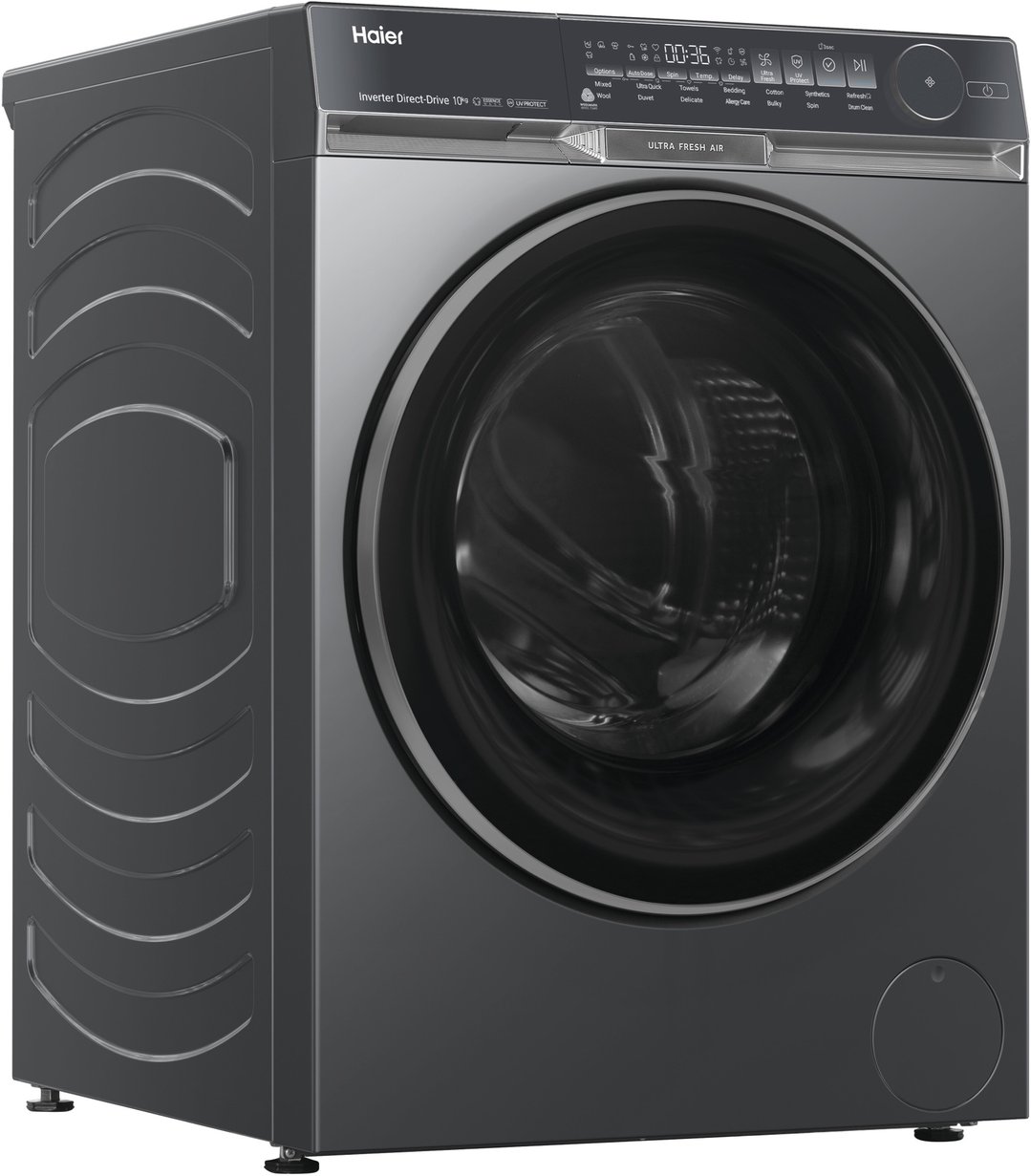 Haier 10kg 500 Series Front Load Dark Washing Machine Ultra Fresh Air HWF10DB2