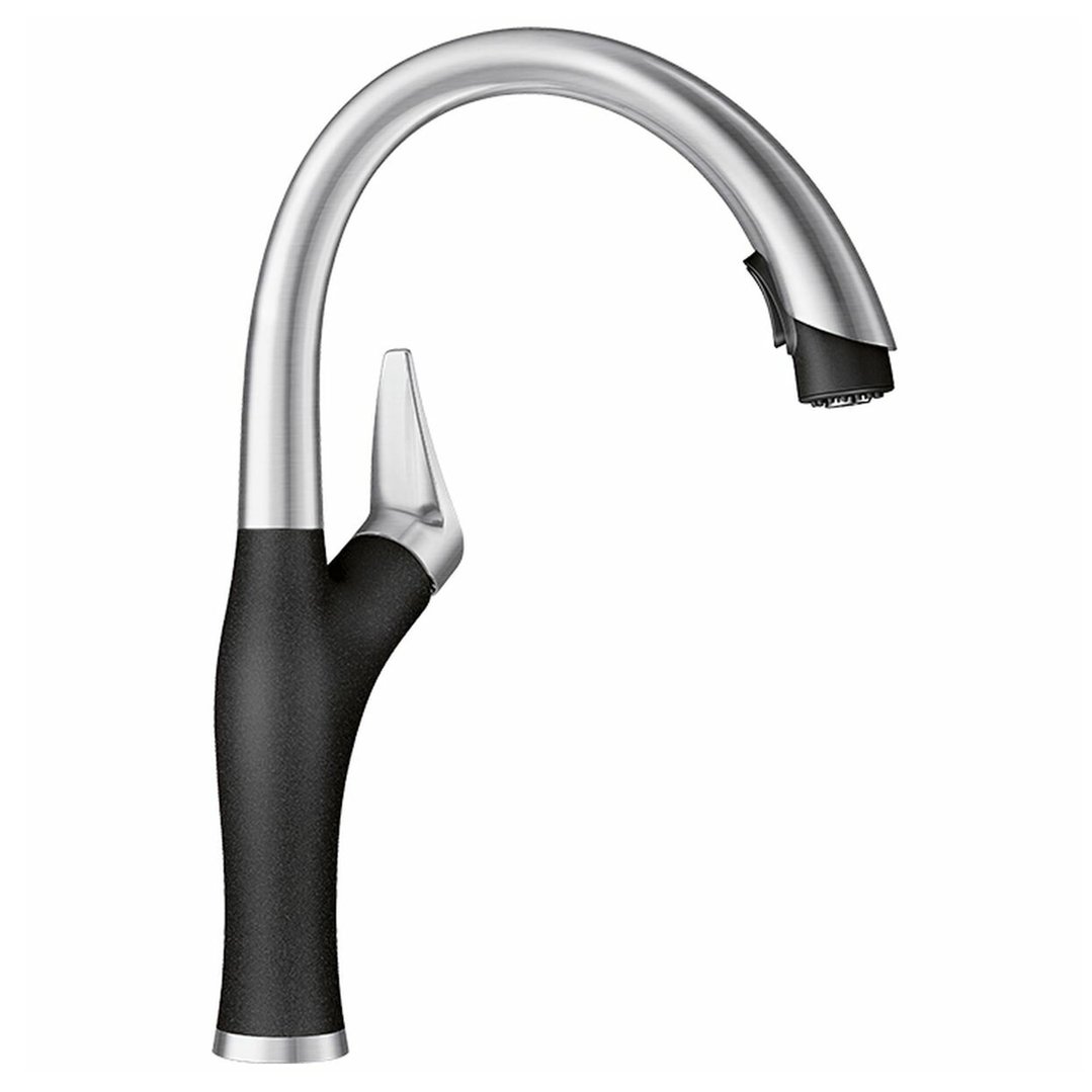 Blanco High Arch Pull Down Tap Anthracite ARTONASA