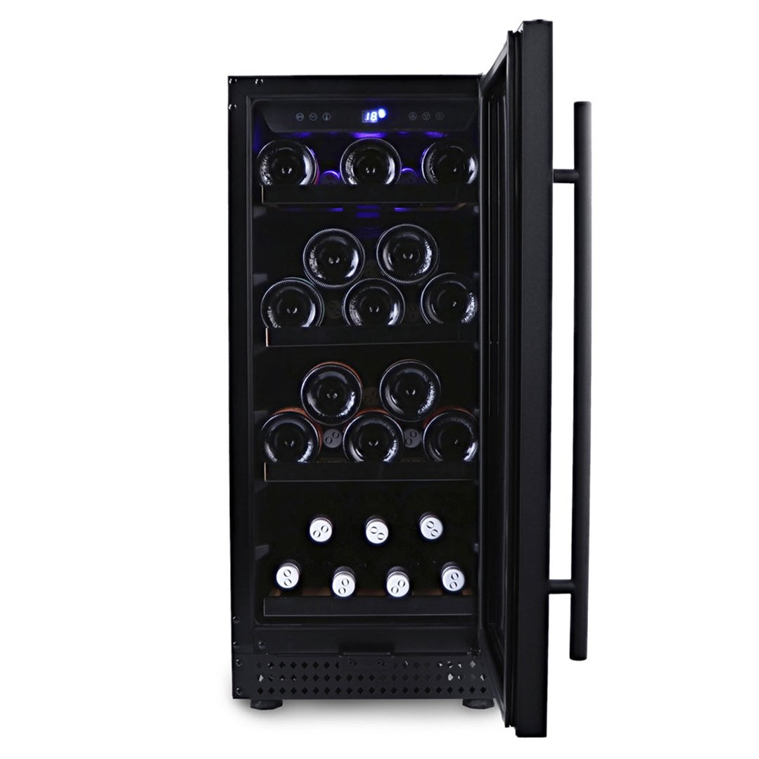 Husky 80L Single Zone Wine Fridge in Black HUSWS-33SMBZY
