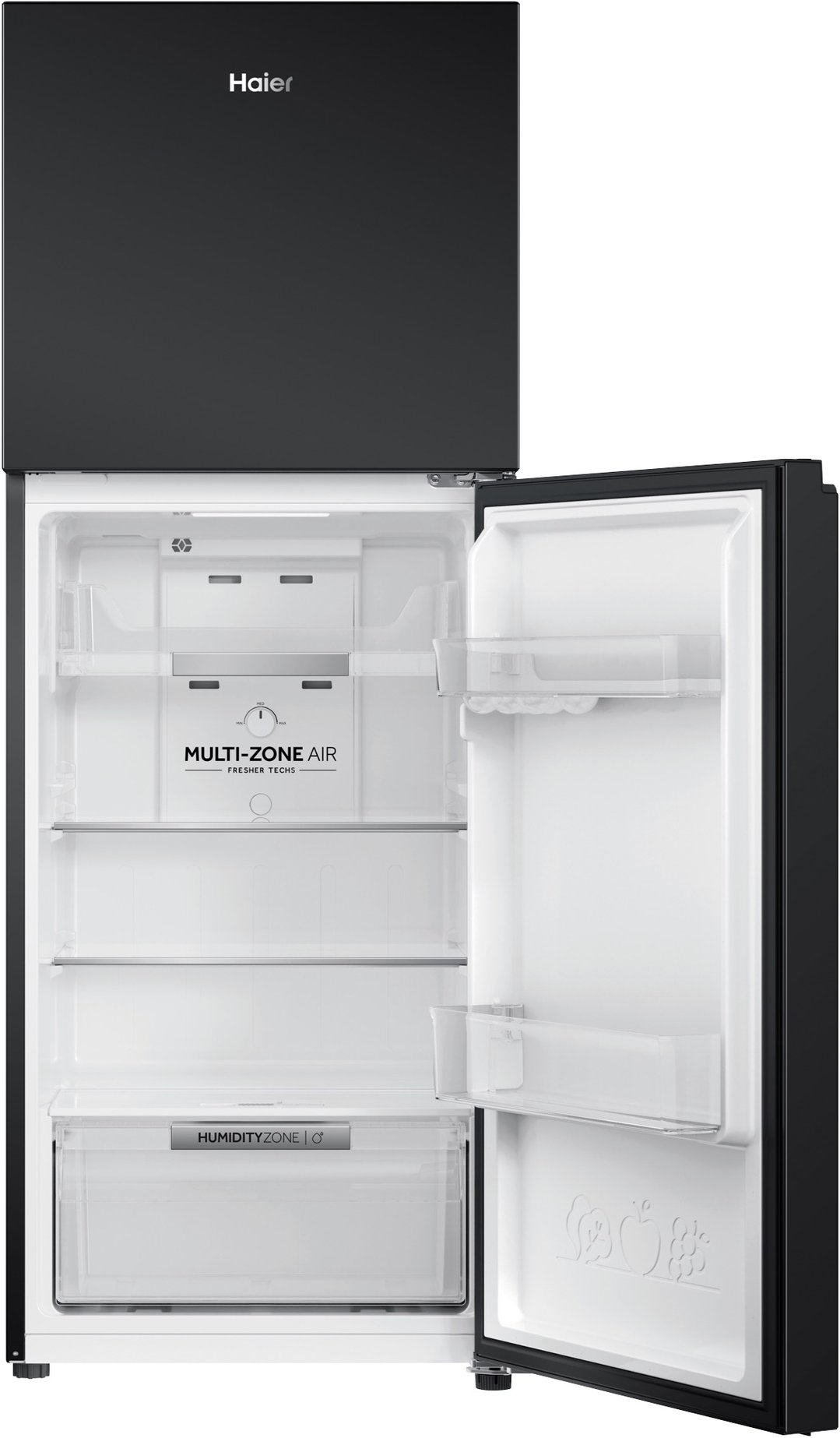 Haier 208L 300 Series Refrigerator Black Top Freezer HRF210TG