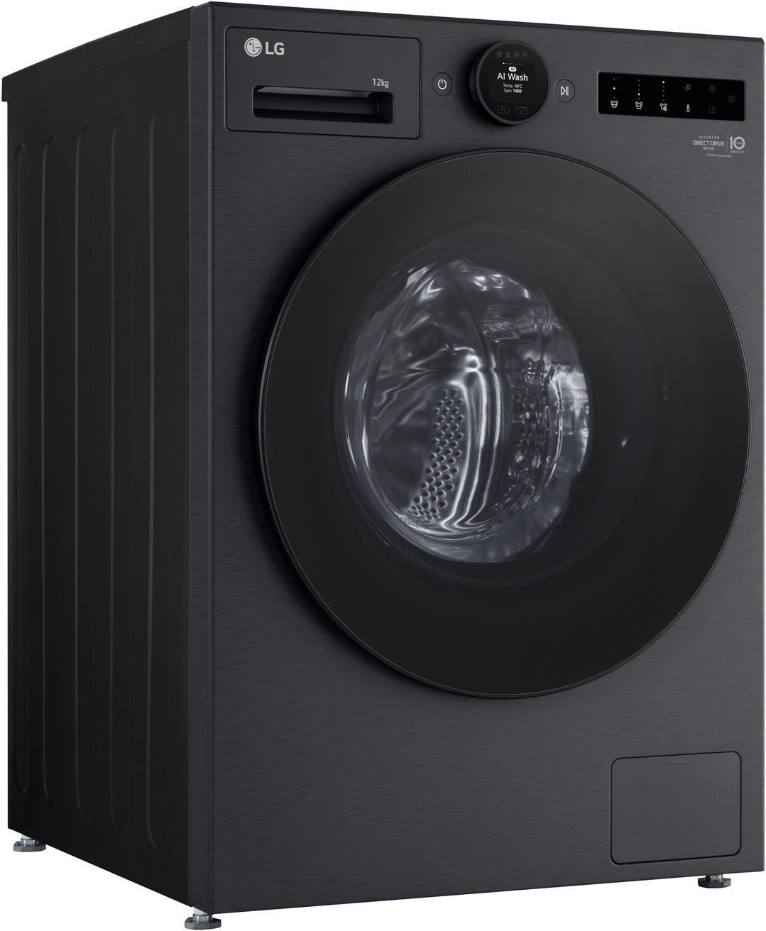 LG 12kg Series 9 Front Load Washer Matte Black - Steam+ WX9-1412MB