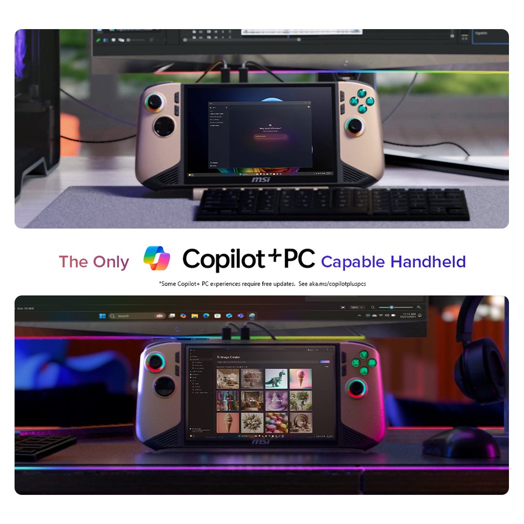 MSI Claw 8 AI+ Core Ultra 7 258V/32GB/1TB SSD 8" Gaming Handheld 6392742