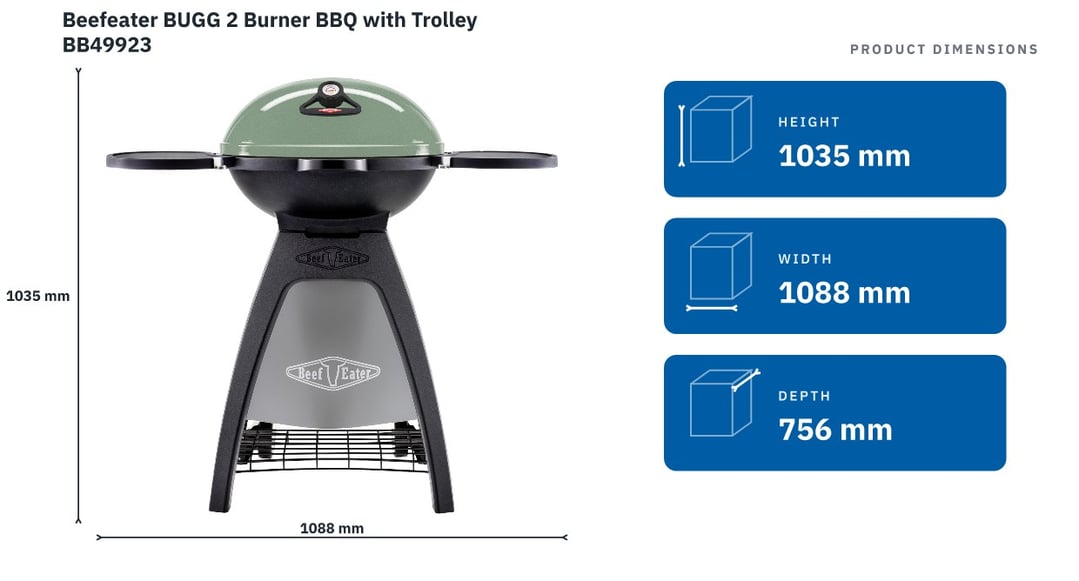 Beefeater BUGG 2 Burner BBQ with Trolley BB49923