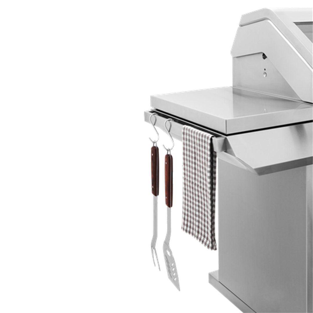 Beefeater 7000 Premium 5 Burner BBQ, Side Burner & Trolley, Stainless Steel BMF7655SA