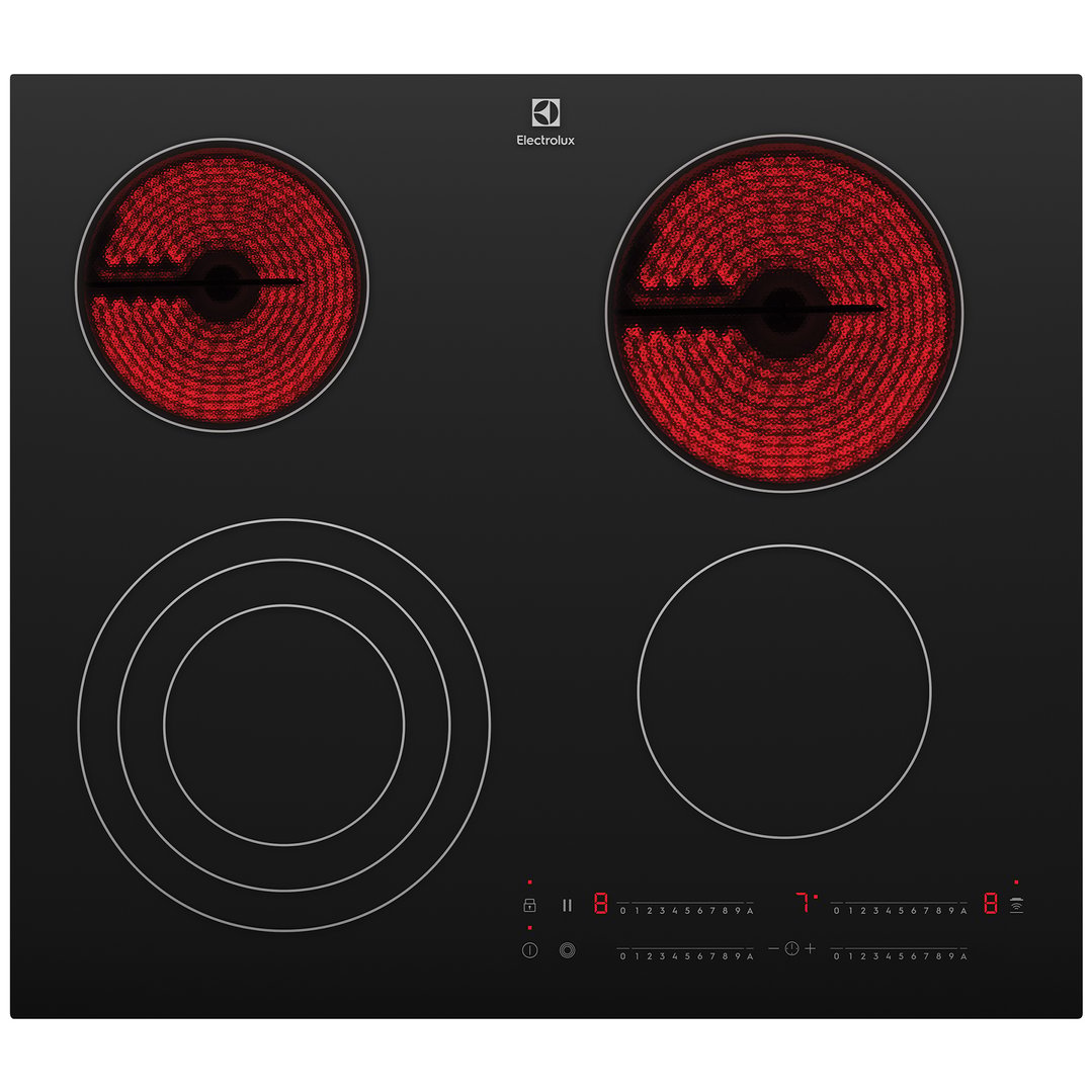 Electrolux 60cm UltimateTaste 300 4 Zone Ceramic Cooktop EHC644BE
