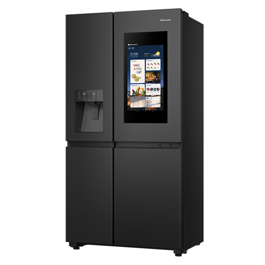 Hisense 614L PureFlat Eclipse Side-by-Side Black Fridge HRSBS613BWX