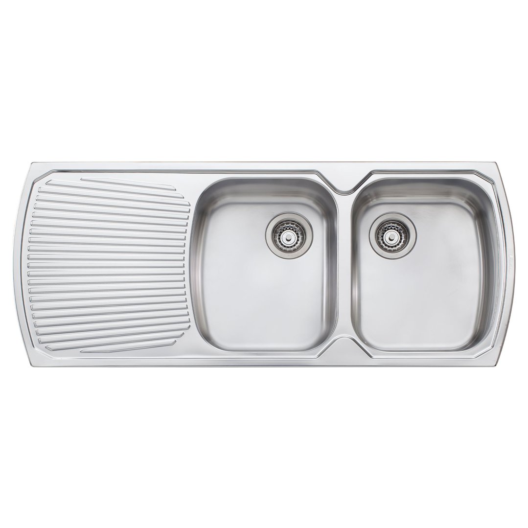 Oliveri Right-Hand Double Bowl with Drainer MO772