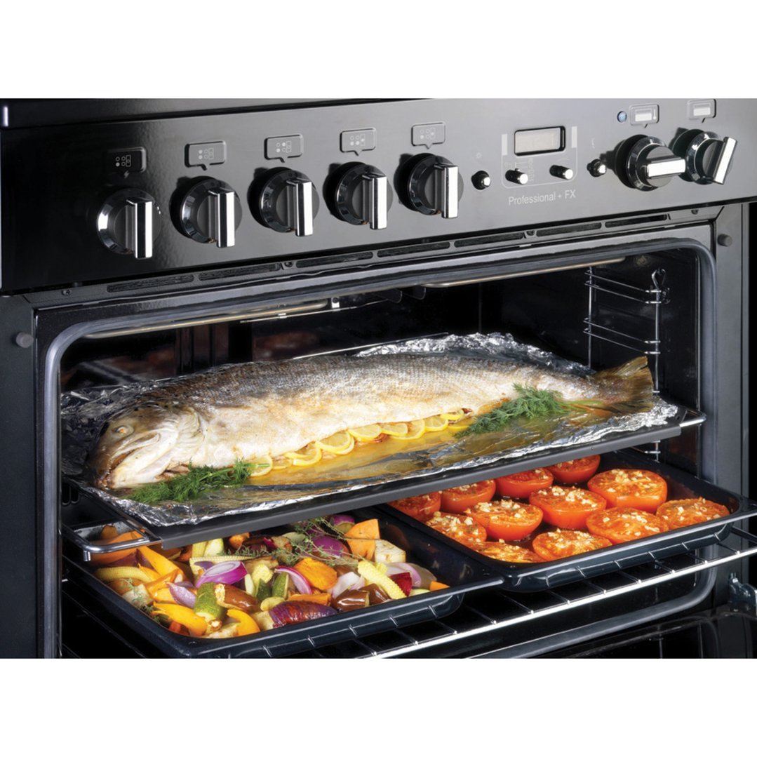 Falcon Professional+ FX 90cm Dual Fuel Upright Cooker -Black/Chrome PROP90FXDFGBCH