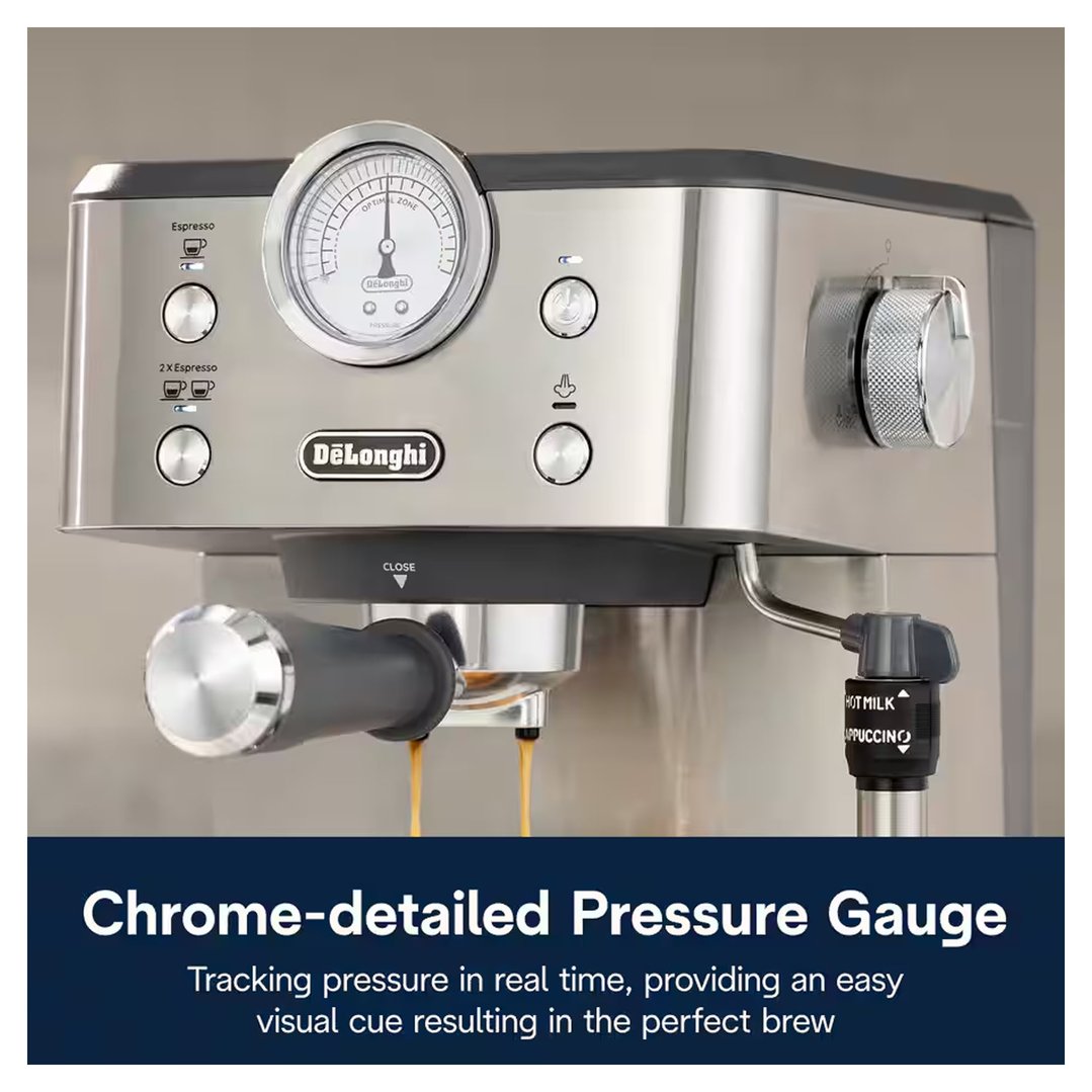 Delonghi Classic Manual Coffee Machine Metal EM450M