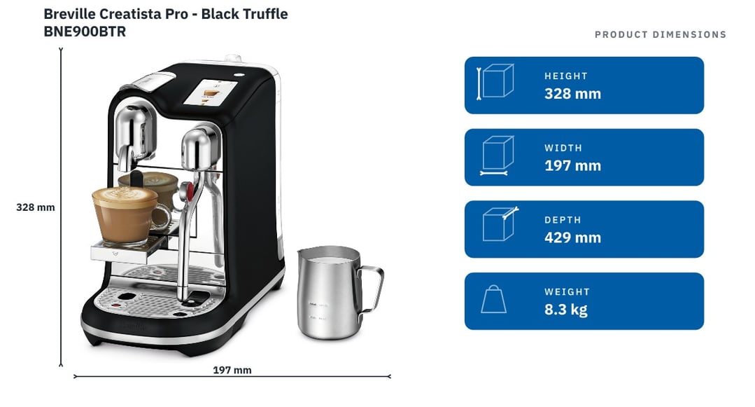 Breville Creatista Pro - Black Truffle BNE900BTR