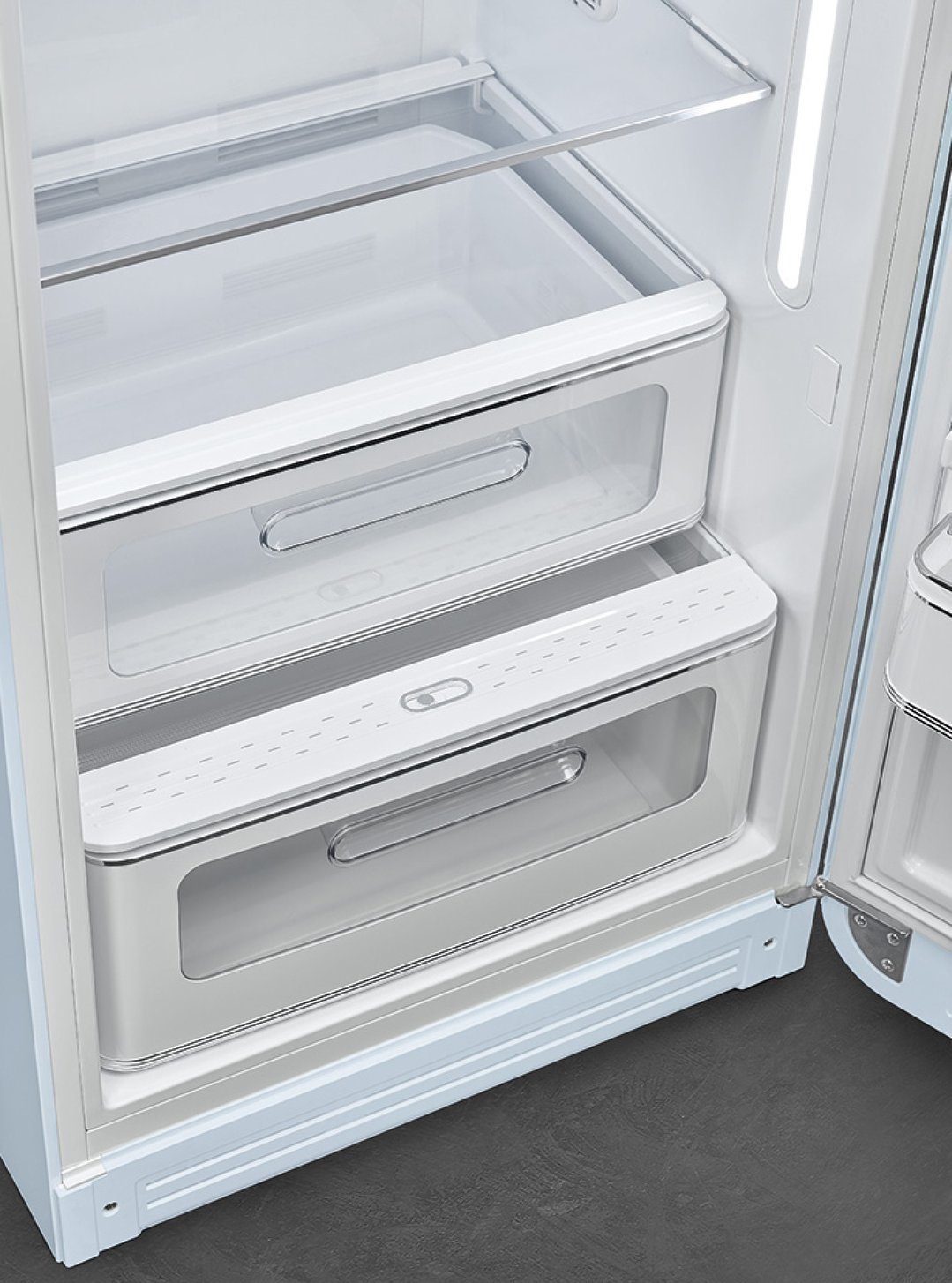 Smeg FAB28 50's Style 270L Retro Refrigerator Right Hand Hinge - Pastel Blue FAB28RPB6AU