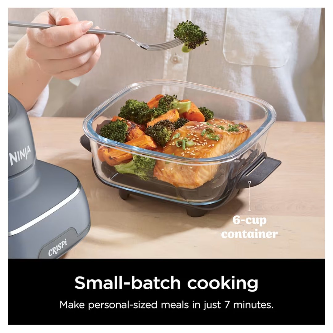 Ninja Crispi™ 4-in-1 Portable Glass Air Fryer Cyberspace FN101GY