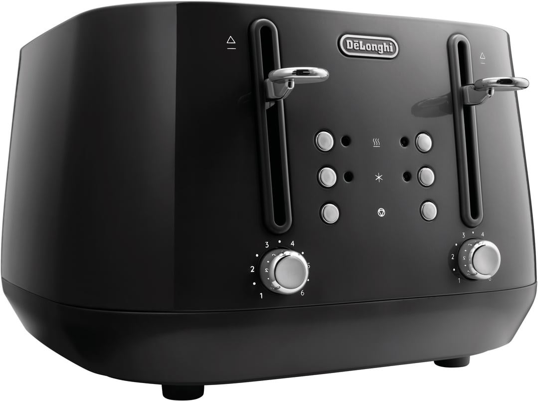 Delonghi Eclettica 4 Slice Toaster - Bold Black CTY4003BK