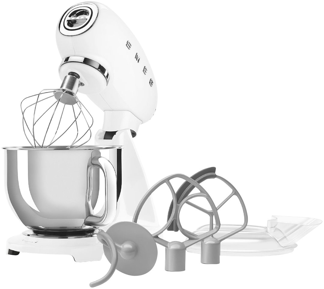Smeg 50's Style Retro Stand Mixer - White SMF05WHAU
