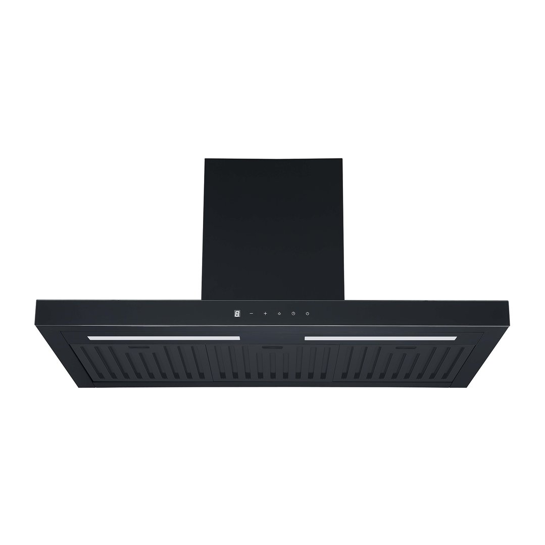 Euromaid 90cm Deluxe Flat Canopy Rangehood, Matte Black RFT9MB