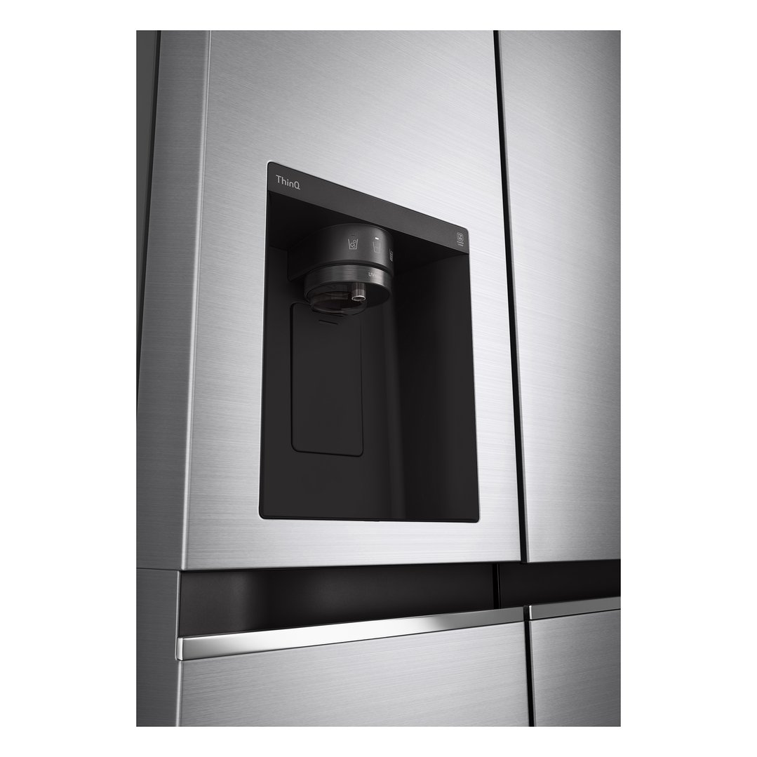 LG 635L Side by Side Fridge Non Plumbed Ice & Water Dispenser GS-N635PL