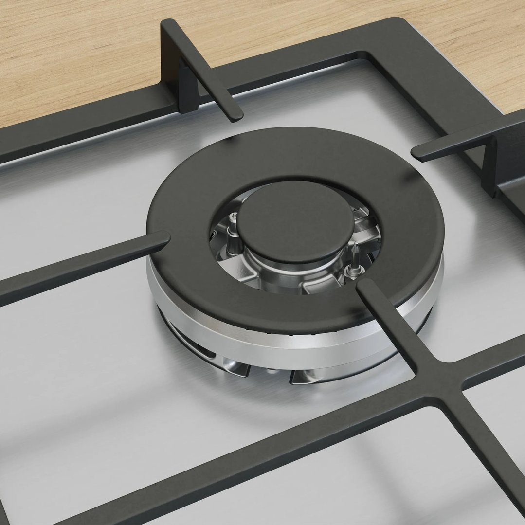Bosch Series 6 Gas cooktop 60 cm Stainless steel PCH6A5I90A