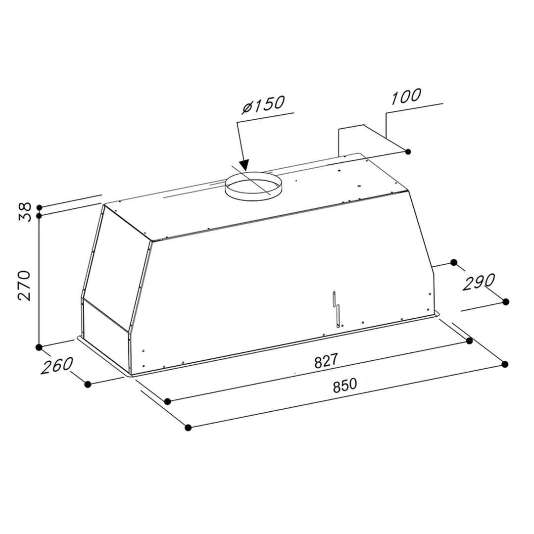 Sirius 85cm Onboard Undermount Rangehood SM923850