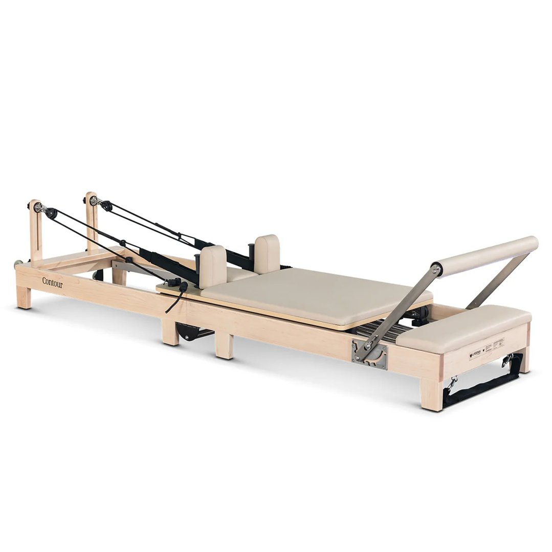 Lifespan Fitness Contour Folding Wooden Pilates Reformer Machine - Beige LFRF-CONTFLD2B