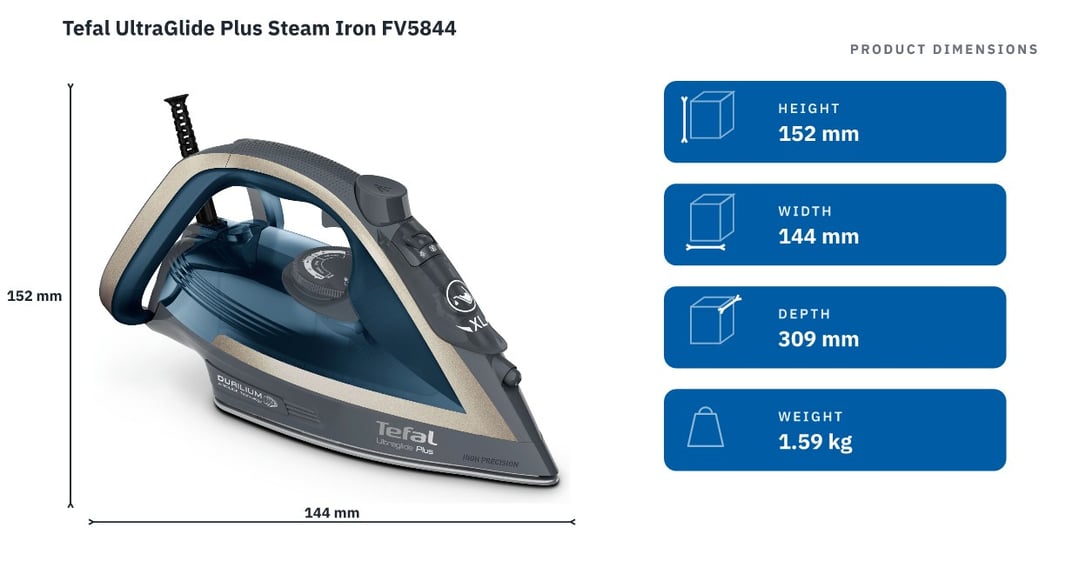 Tefal UltraGlide Plus Steam Iron FV5844