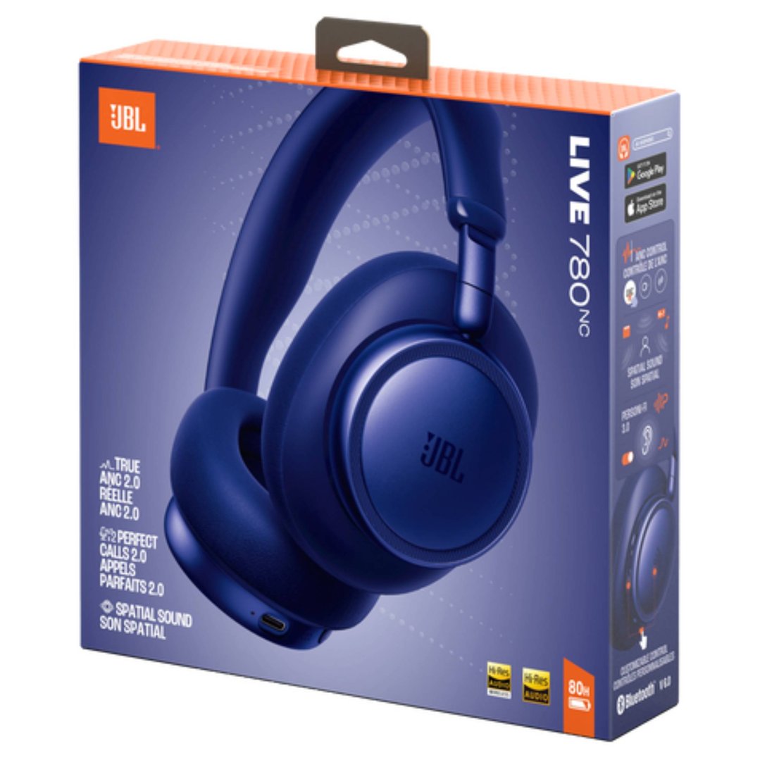 JBL Live 780 Over-Ear BT Noise Cancelling Headphones - Blue JBLLIVE780NCBLU