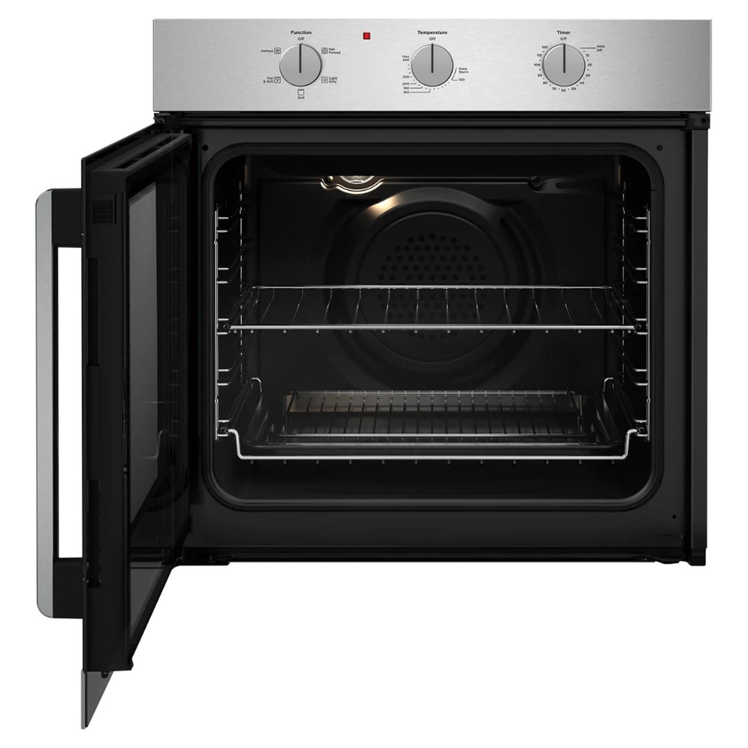 Westinghouse 60cm multifunction 5 stainless steel oven with side opening door, 2 hour autooff
