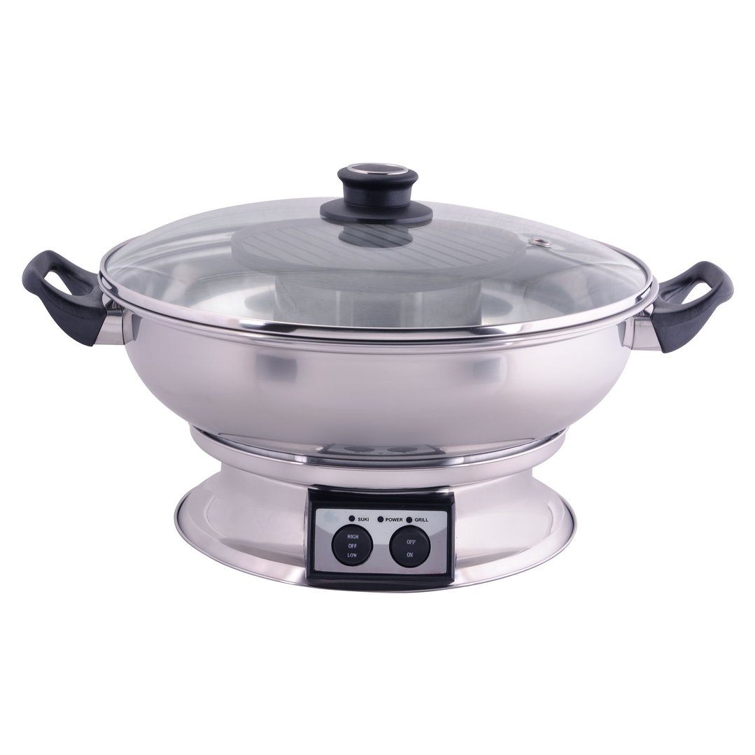Maxim Kitchenpro Teppanyaki Steam Boat Electric Hot Pot 1350W MEHP1350