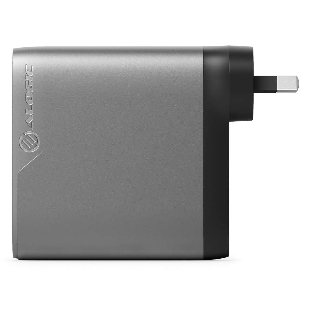 Alogic Rapid Power 4 Port 100W GaN Wall Charger - Grey WCG4X100SGR-ANZ