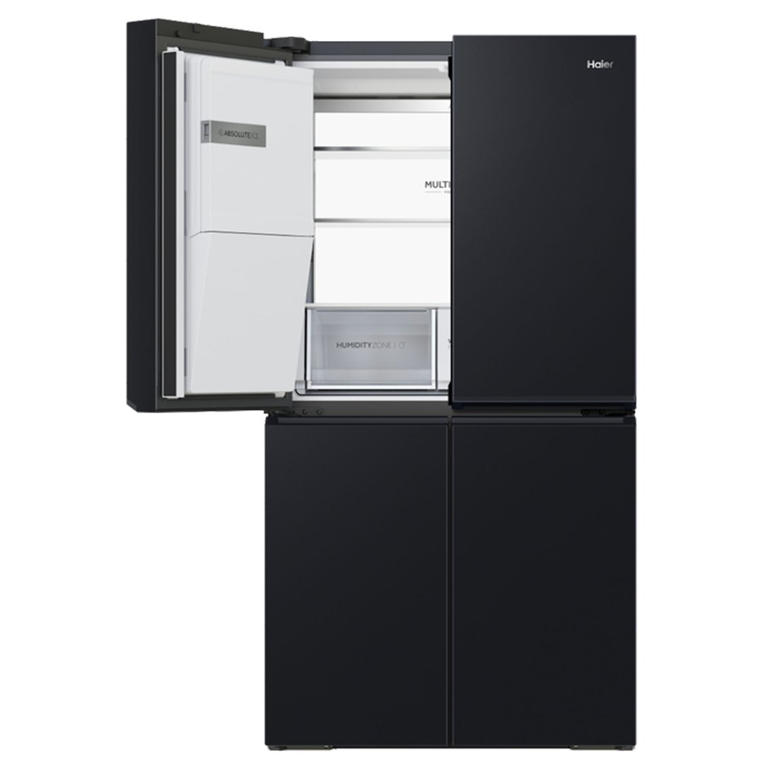 Haier 601L 600 Series Quad Door Refrigerator Freezer - Black HRF680YZC