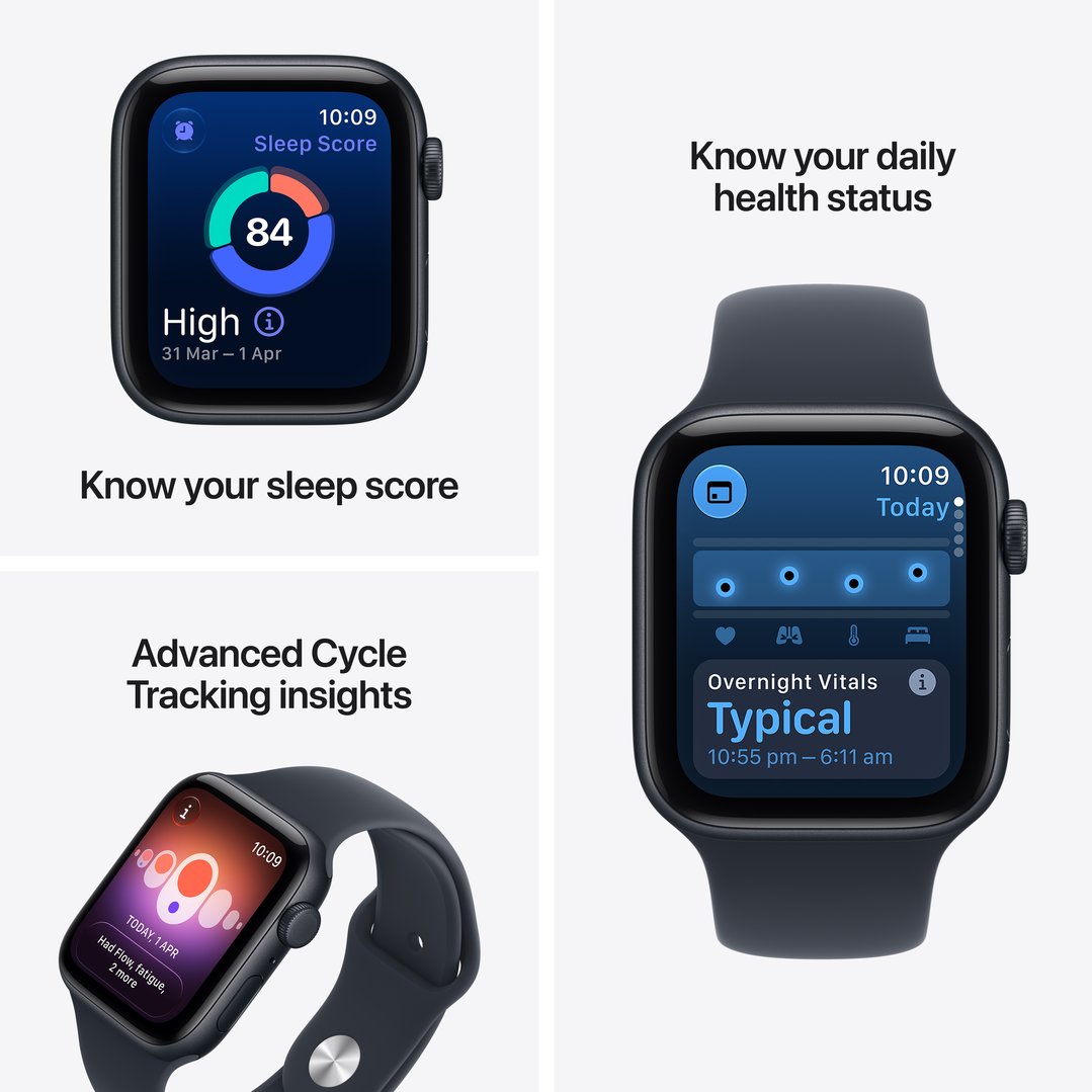 Apple Watch SE 3 GPS + Cellular 40mm Starlight Aluminum Case with Sand Sport Band - S/M MJLC4X/A