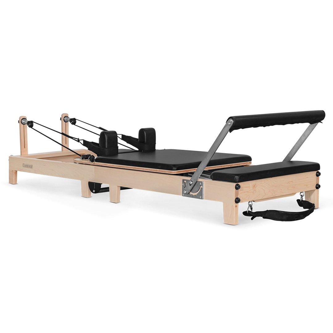 Lifespan Fitness Contour Folding Wooden Pilates Reformer Machine - Black LFRF-CONTFLD2