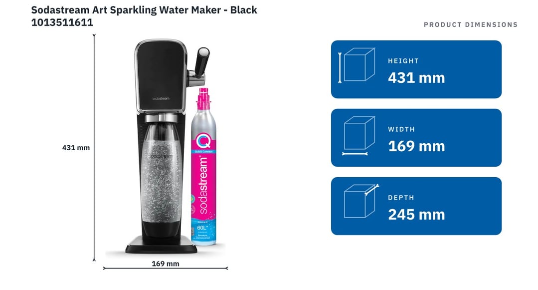Sodastream Art Sparkling Water Maker - Black 1013511611