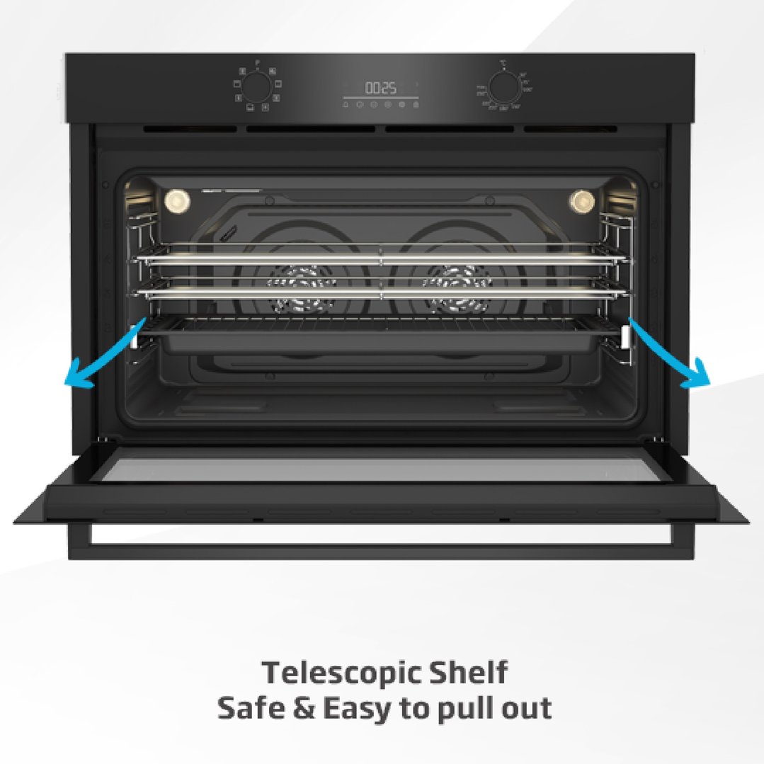 Beko Twin Fan 90cm Built-in Oven 127L Dark Stainless BBOB91271MDX