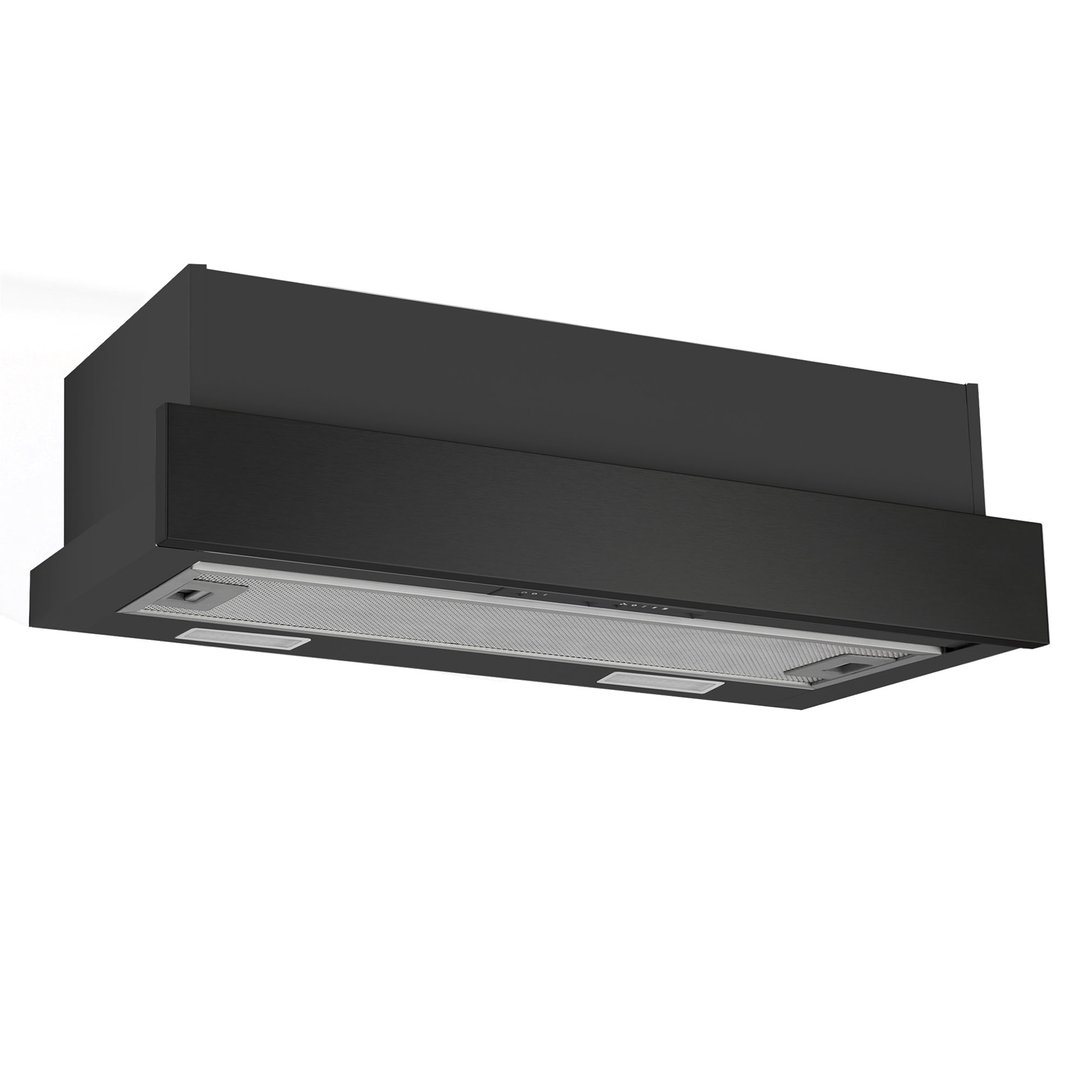 Omega 60cm Slideout Rangehood Matte Black ORT6WBA Buy Online with Afterpay & ZipPay Bing Lee