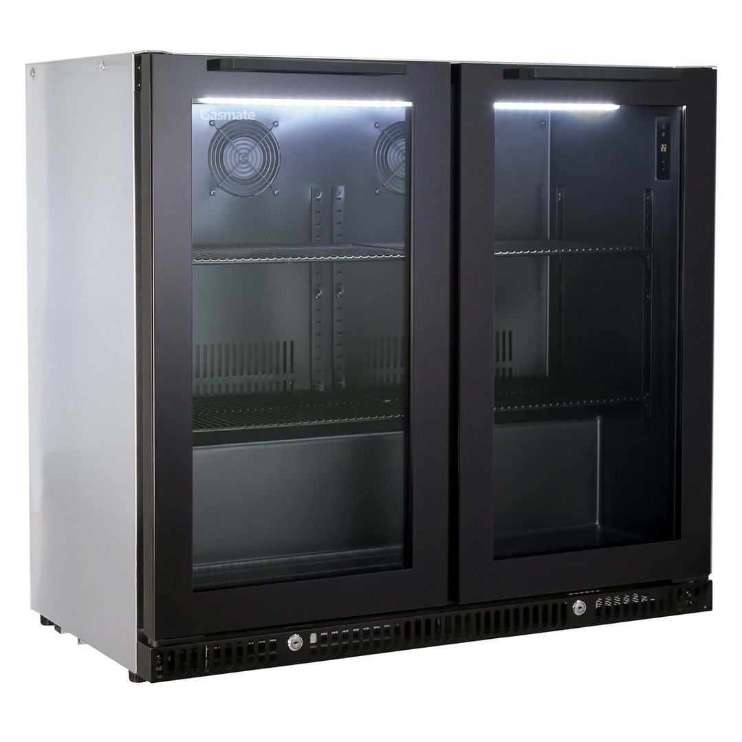 Gasmate 2 Door Premium Bar Fridge 187L - Black Interior BFR2088-101