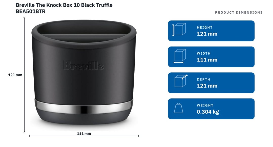 Breville The Knock Box 10 Black Truffle BEA501BTR