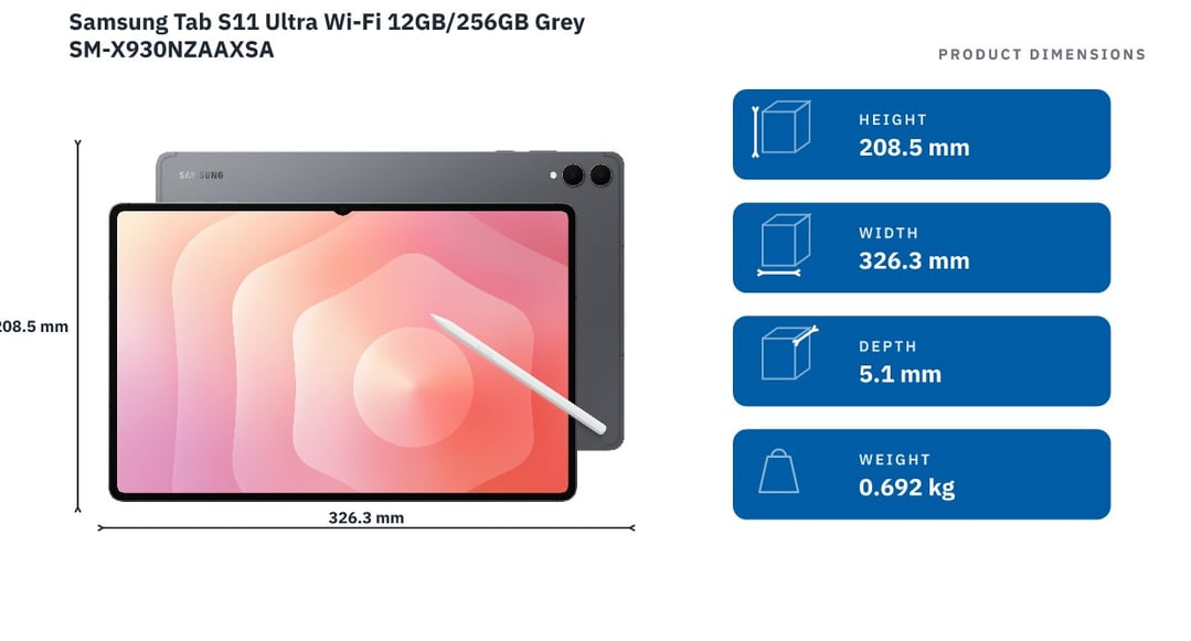 Samsung Tab S11 Ultra Wi-Fi 12GB/256GB Grey SM-X930NZAAXSA