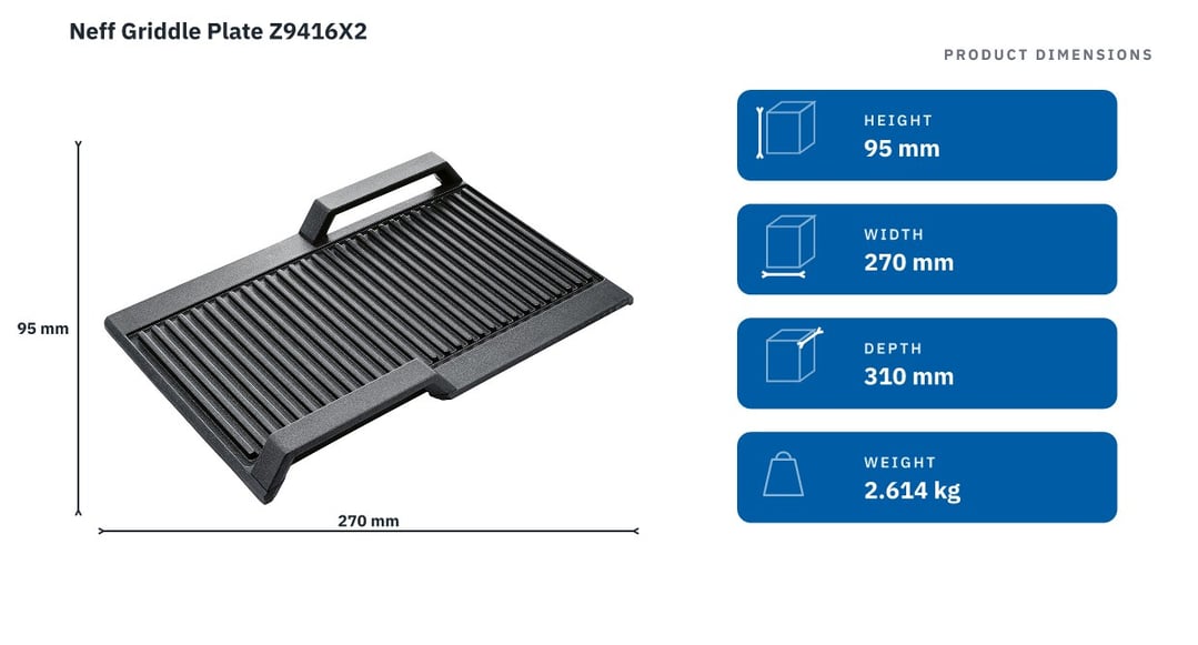 Neff Griddle Plate Z9416X2 — product dimensions