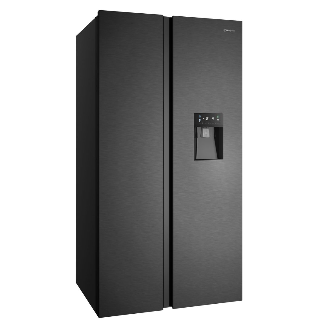 Westinghouse 619L Side by Side Fridge, Matte Black WSE6240BB