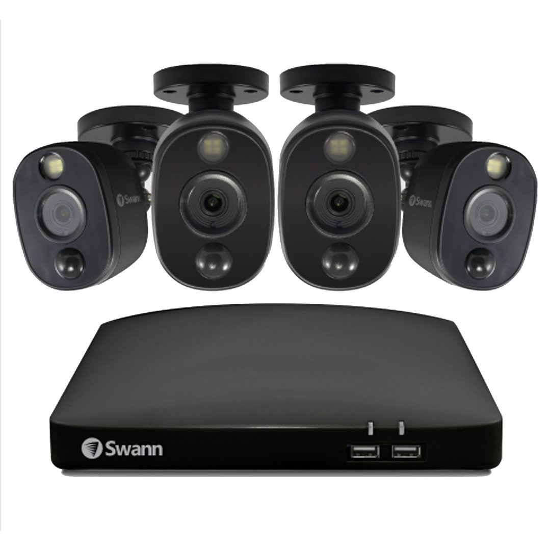 Swann 4 Camera 4 Channel 1080p Full HD DVR Spotlight Security System SWDVK-446804WL