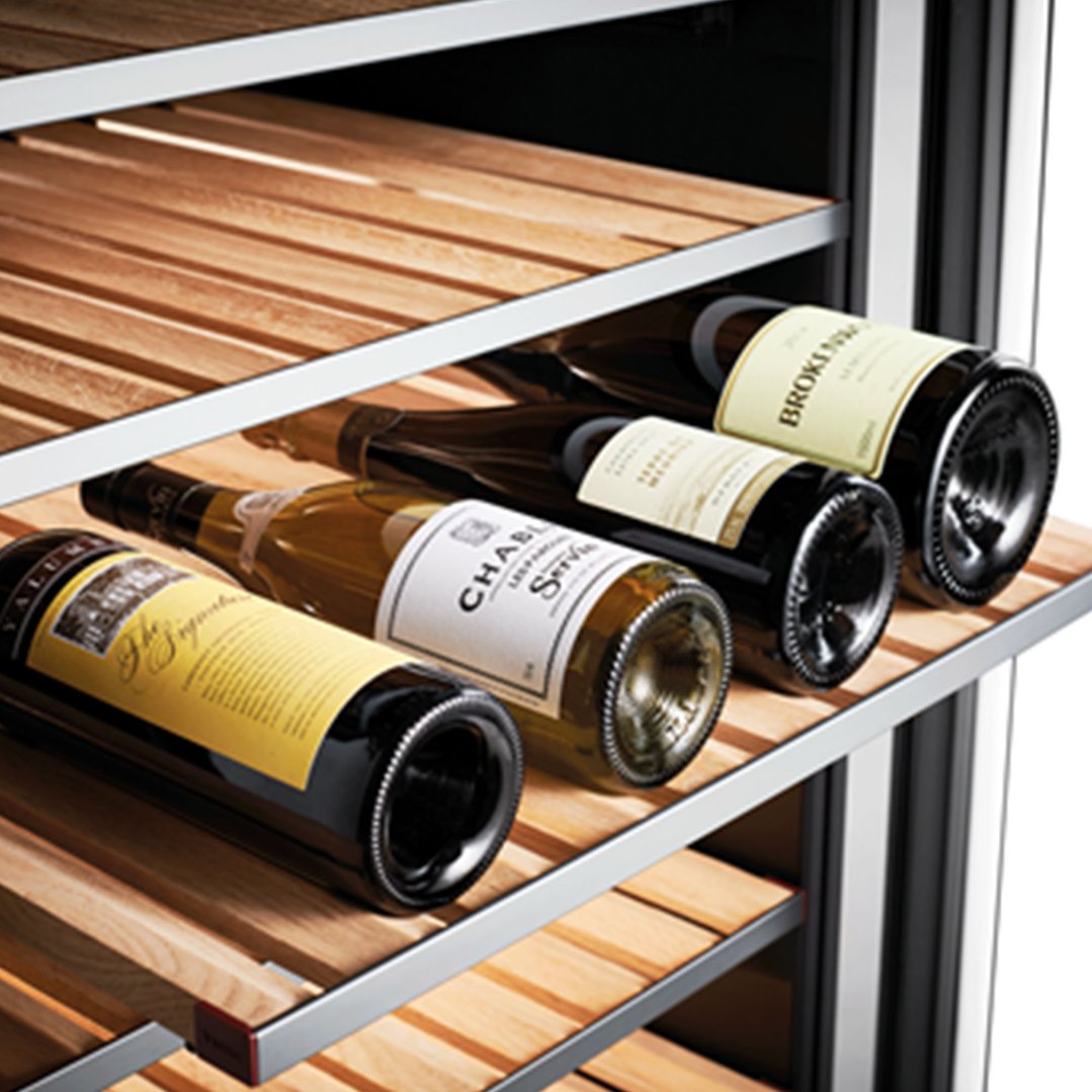 Vintec PREMIUM 126 Bottle Wine Cabinet with Telescopic Shelves - Right Hinge VWM198PBA-R