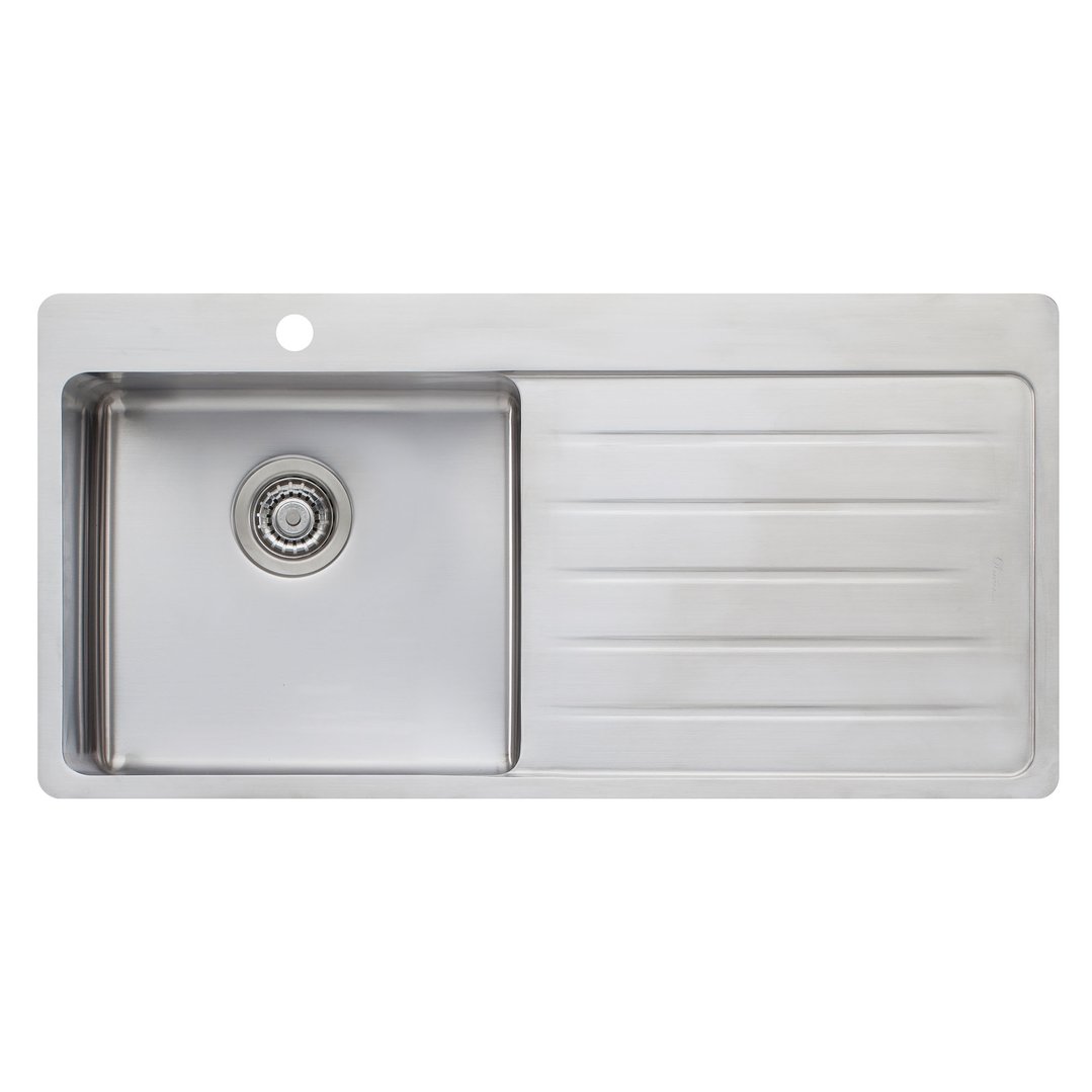 Oliveri Sonetto Single Left Hand Bowl Topmount Sink With Drainer SN1021