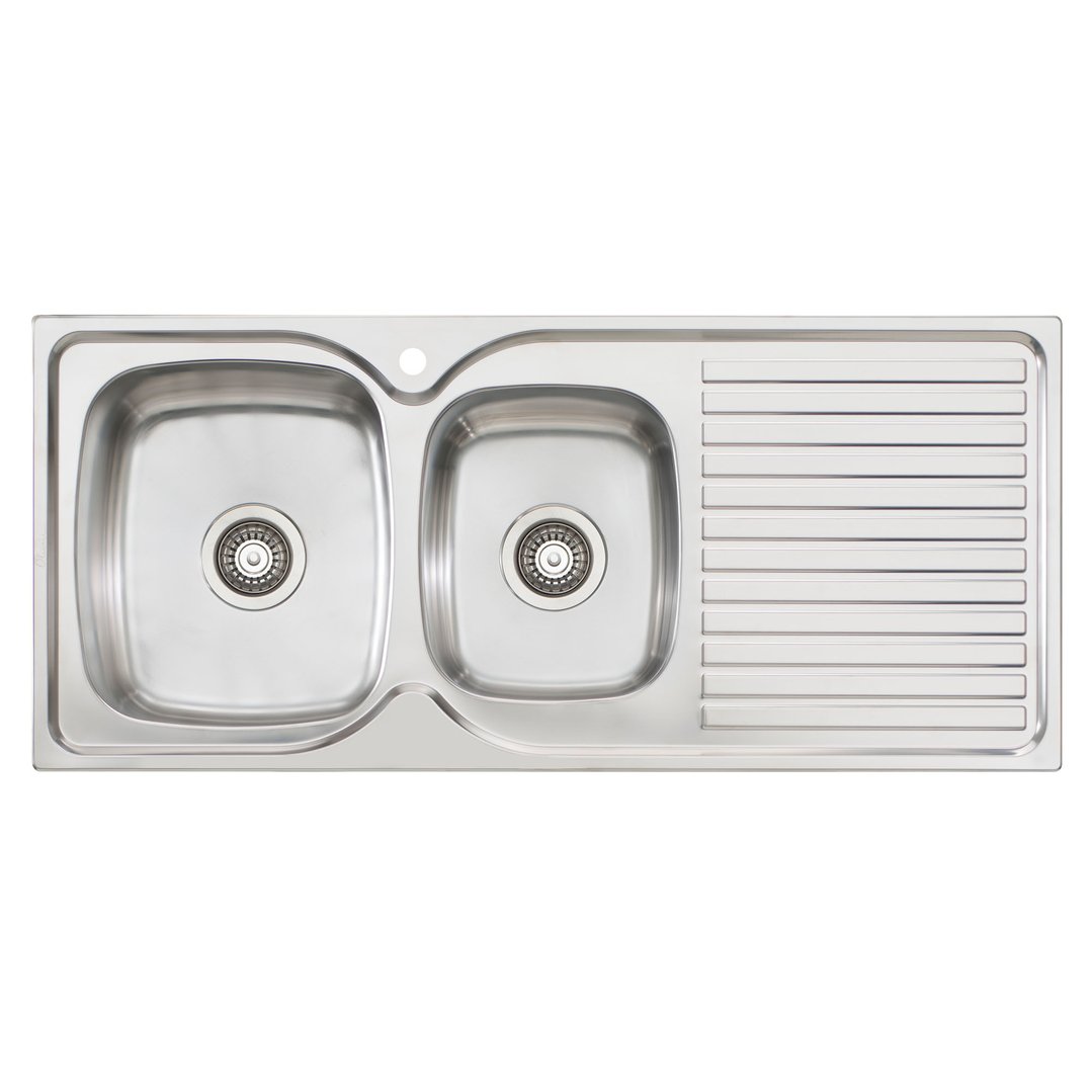 Oliveri 1 3/4 Double Bowl Sink Left-Hand EE11