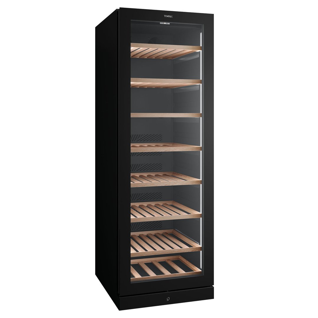 Vintec 169 Bottle Single Zone Wine Cabinet - Black VWS175FAB-X