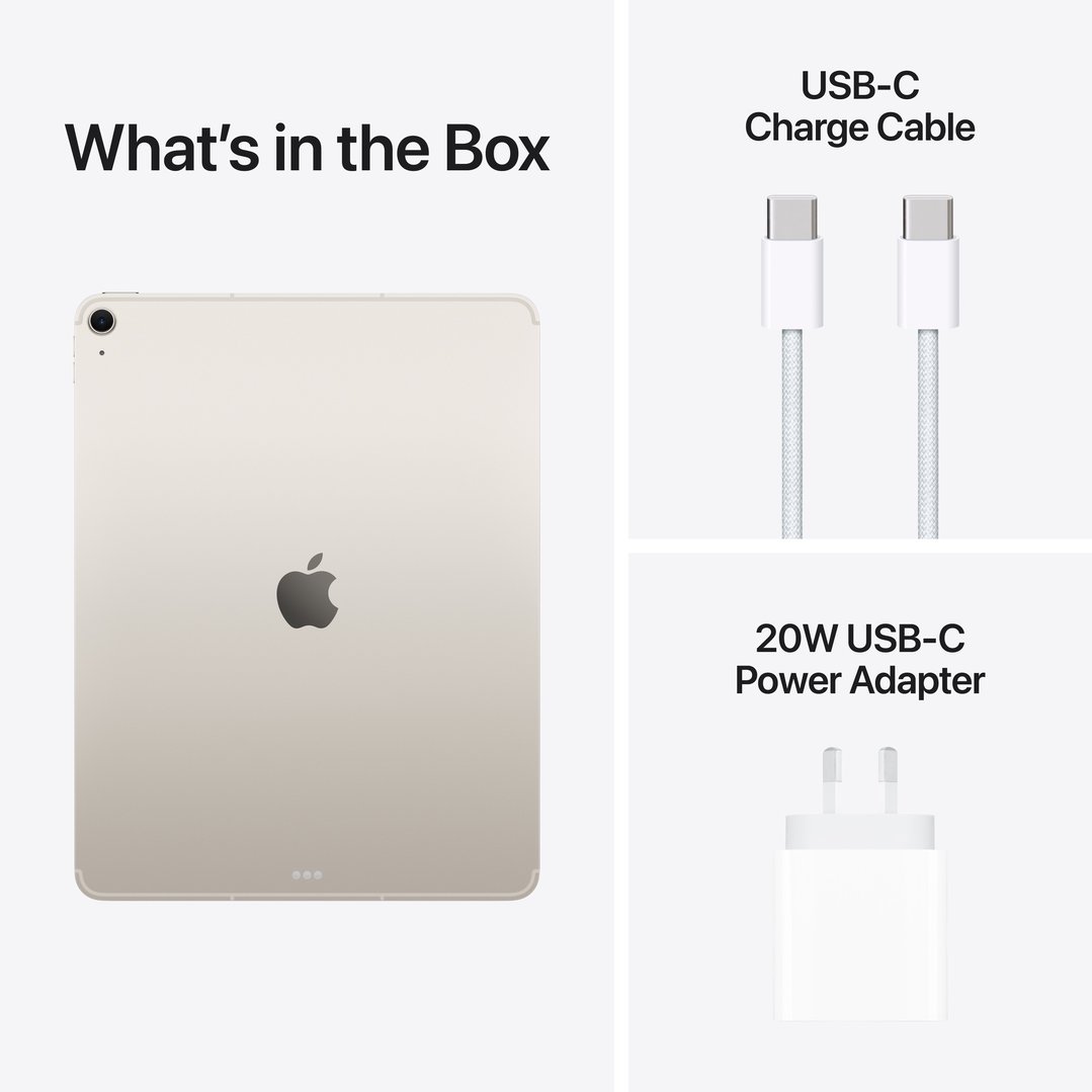 Apple iPad Air 13" M4 Wi-Fi + Cellular 256GB Starlight MH9K4X/A