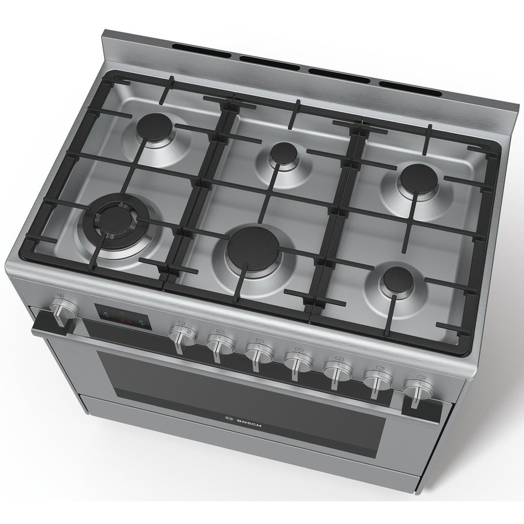 Bosch Serie 6 90 cm Dual Fuel Range Freestanding Cooker HSB738357A