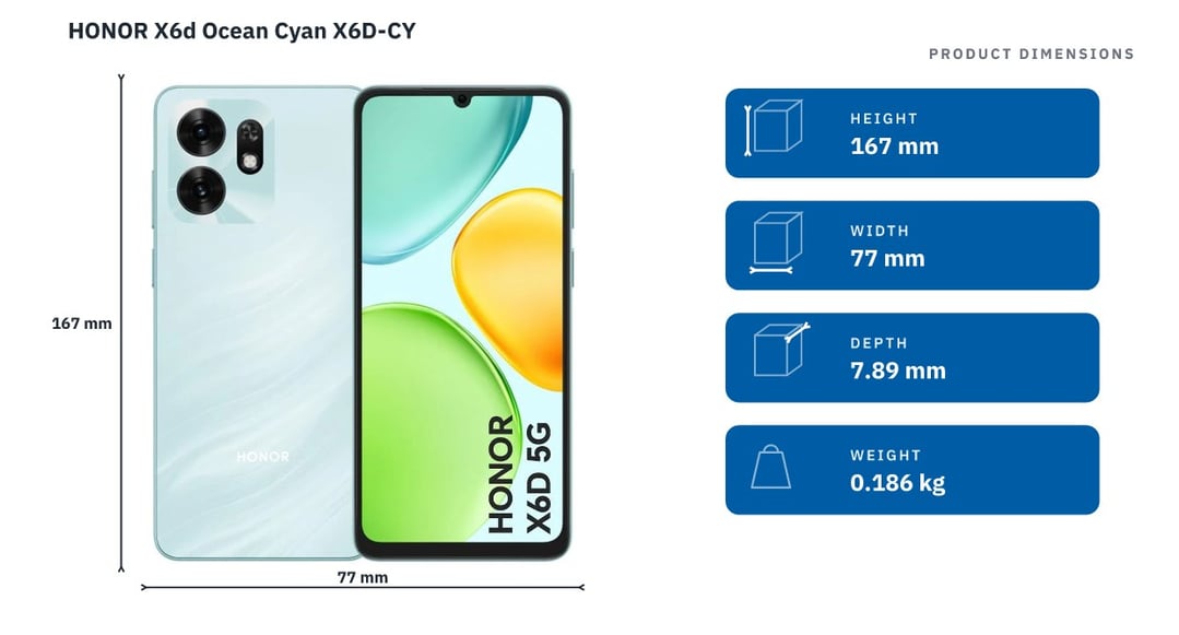 HONOR X6d Ocean Cyan X6D-CY