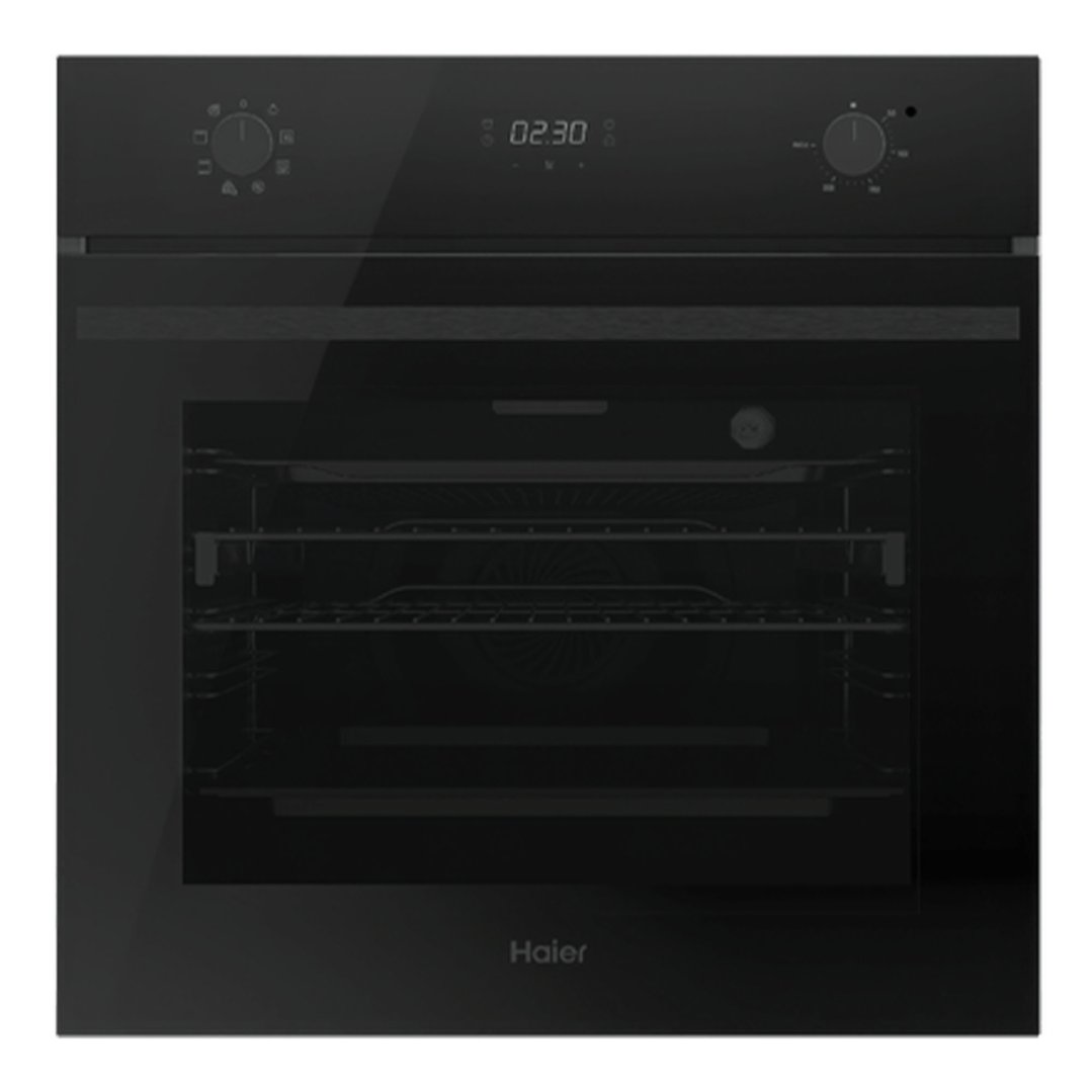 Haier 60cm 500 Series Built-in Oven, 7 Function, Air Fry, Steam Assist (Black Glass) HWO60S7EB5